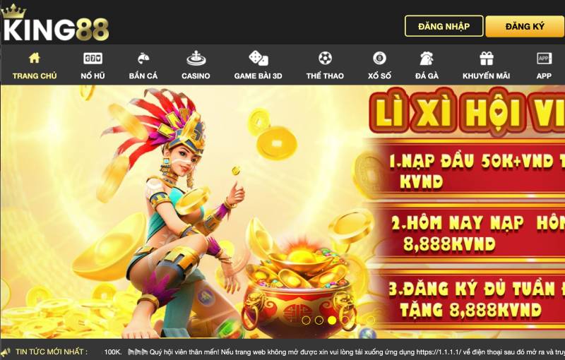 Hướng Dẫn Đăng Ký King88 Nhanh Chóng Chỉ Trong 3 Phút 2 Bước 1 – Mở link vào King88 chuẩn