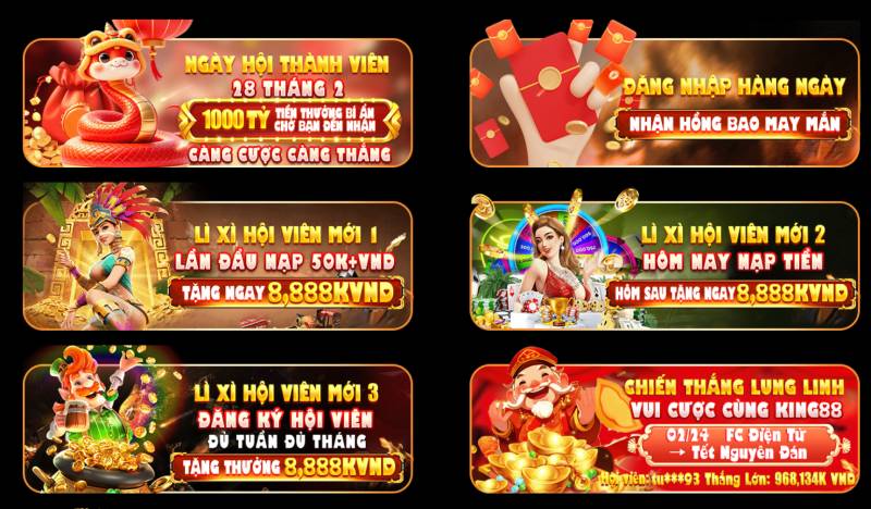Khuyến mãi King88 - Ngập Tràn Ưu Đãi Khủng Cho Người Chơi 2 Nhận Thưởng Ngay Khi Đăng Ký – Ưu Đãi Hội Viên Mới